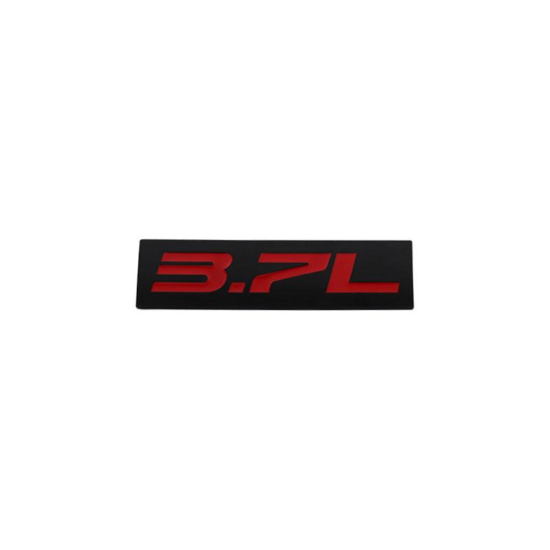 

Premium 3.7L 3.7 L for Universal car Engine Hood Fender trunk Tail Rear Bonnet Nameplate Decal Emblem Badge Sticker ban-black-red