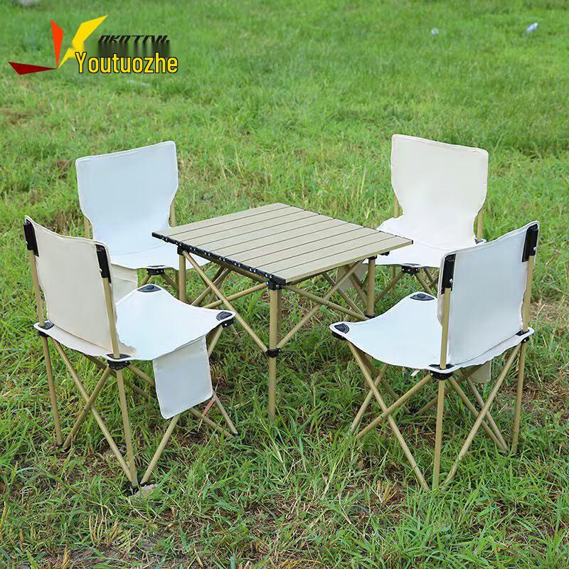 Portable Aluminum Alloy Roll-Up Camping Dining Set