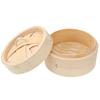 1Set Bamboo Steamer Set Premium Thickened Heat Resistant Kitchen Steamer for Rice Eggs Potatoes Corn Meat Desserts Steam Cooking