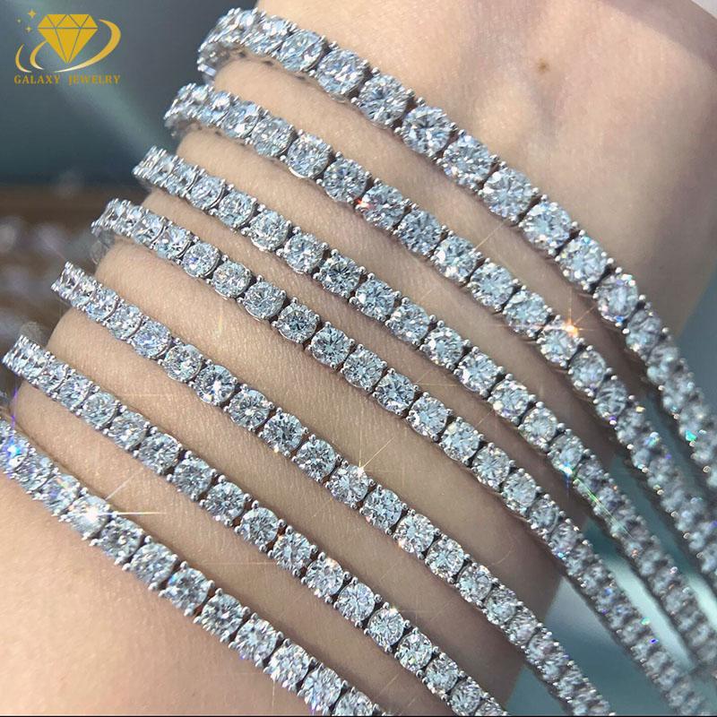 Custom Jewelry 10k 14k 18k Solid Gold Lab Grown Diamond Tennis Chain Necklace IGI Certified Diamond Lab Grown Tennis Bracelet according to the size