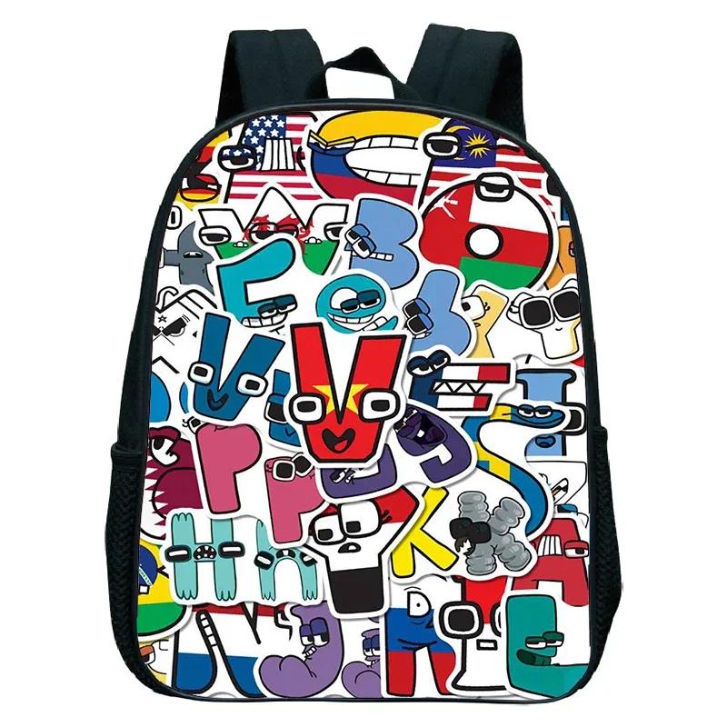 Cartoon Preschool Bookbag Waterproof Backpack Alphabet Lore Print School Bags Kindergarten Backpacks for Boys Girls Kids Bag