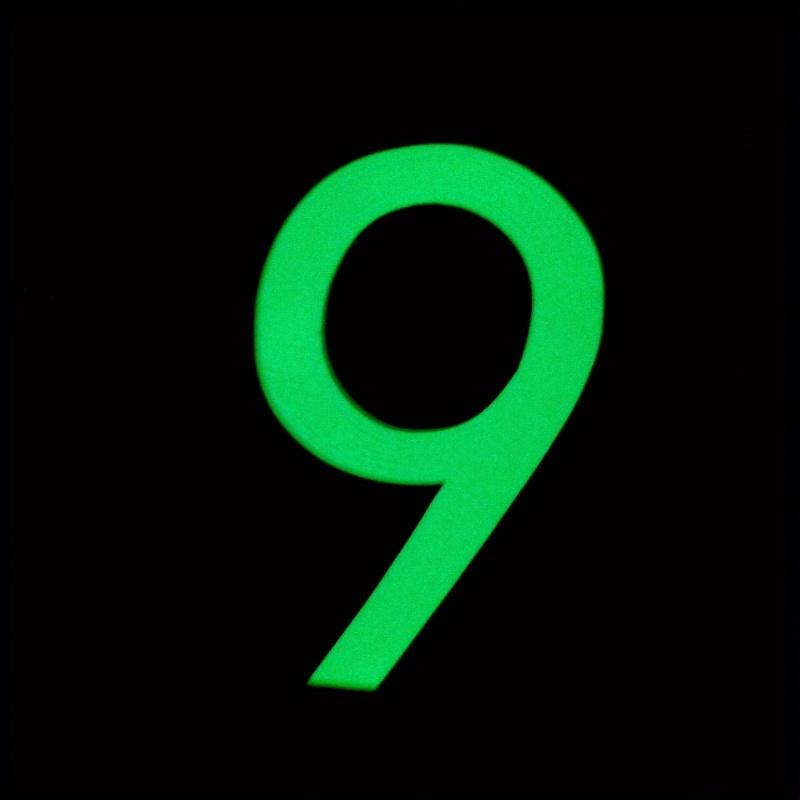 1pc Luminous Wall Sticker, Number Self-Adhesive Door Stickers, Home Decoration Stickers, Removable Door Number Stickers