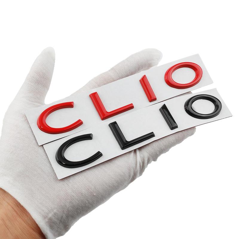 Car 3D Metal Rear Trunk Boot Letters Logo Badge Emblem Decals Sticker For R/enault Clio 2 3 4 5 6 Sport Styling Accessories