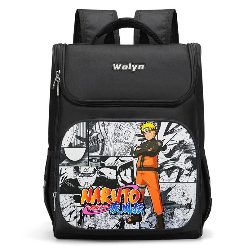 

Naruto Sasuke School Backpack Large Capacity Oxford Cloth Double Layer Style D,Large