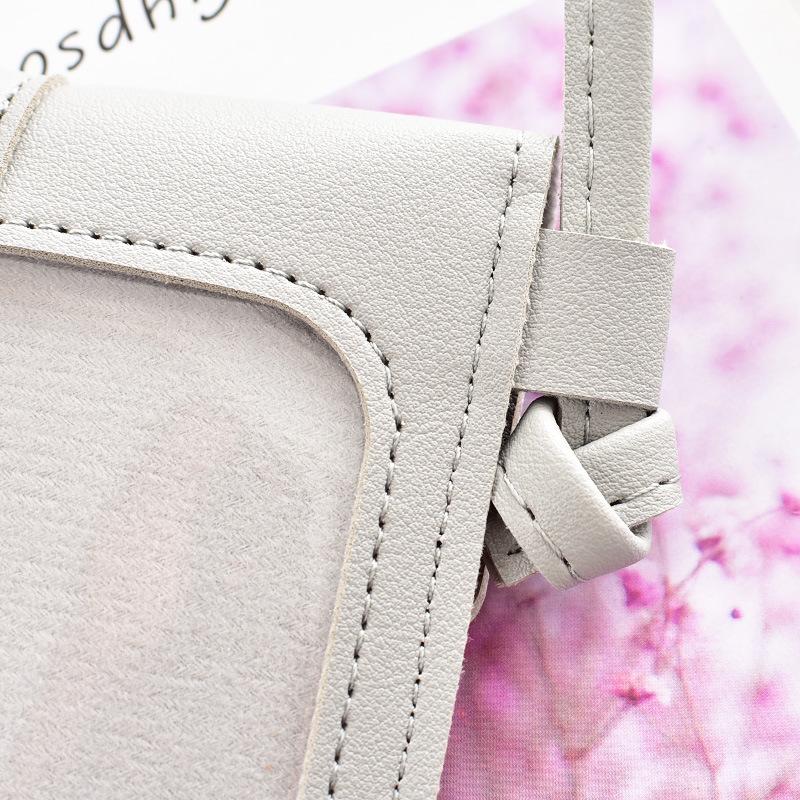 Ladies' Buckle Small Bag, Simple Vertical Style, Transparent, Touch Screen, One Shoulder Crossbody Student Phone Bag
