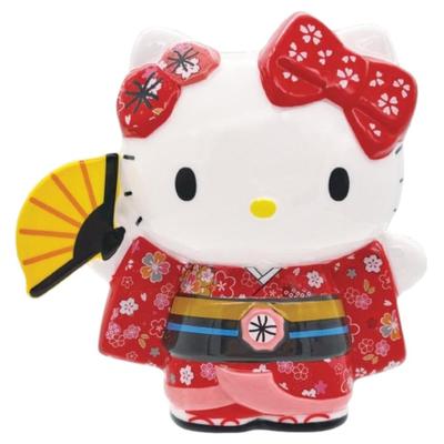 Telacoya Hello Kitty Japanese Doll Piggy Bank SAN4790 Size: W9.3 X D8.8 X H13.5cm