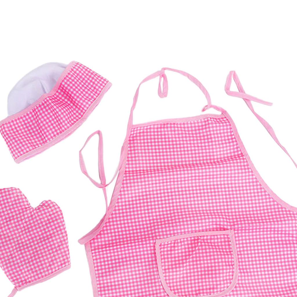 Apron And Hat Set with Oven Mitt - Culinary Play Costume