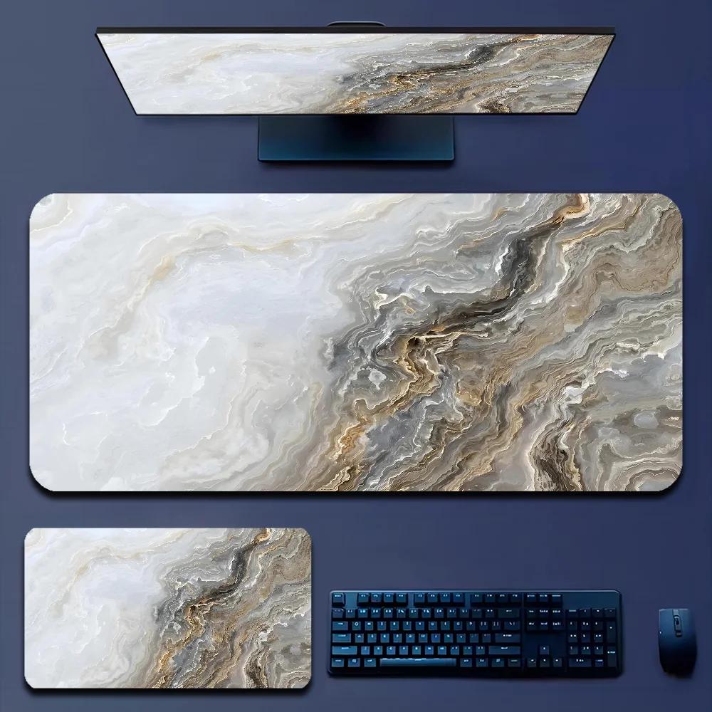 Large Fashion Marble Mouse Pad 900x400 XXL Desk Pad Rubber Gamer Mousepad Desk Mat Non-slip for Gaming Accessories Office Work