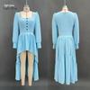 2025 Retro Western Long Sleeve Solid Color Dress for Women