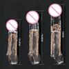 40/70/100MM Extender Solid Head Penis Enlaergment Sleeve Insertable 90-95mm, Sex Toys for Men Reusable Condoms Delay Ejaculation