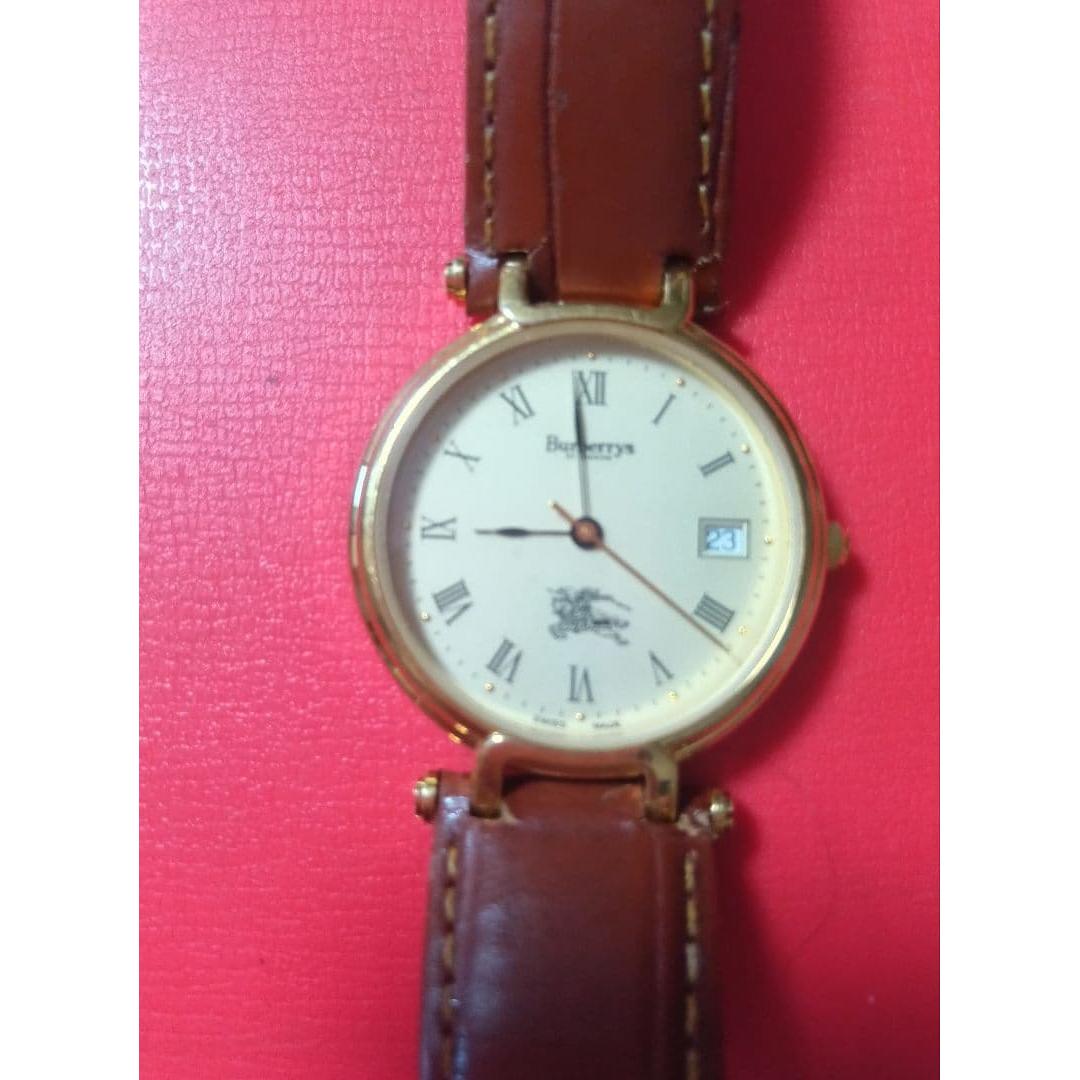 Used Working item Burberrys men s watch quartz type gold Burberry