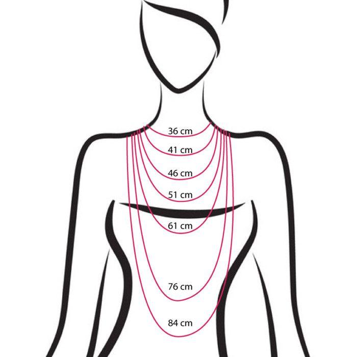 Collier long bleu électrique