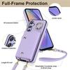 Crossbody Ring Leather Zip Wallet Phone Case for Samsung Galaxy S26 Ultra S25 FE S24 Plus S23 S22 S21 Note 20 Lanyard Cover Bag