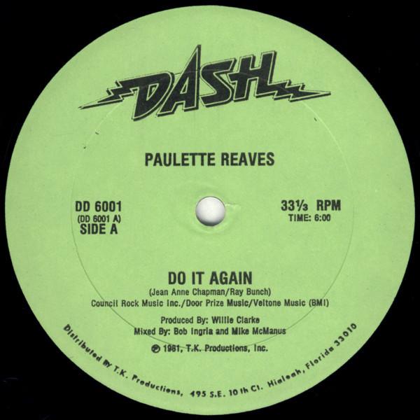 12inch Record PAULETTE REAVES - Do It Again DD6001 Dash 1981 US Dance & Electronica Used