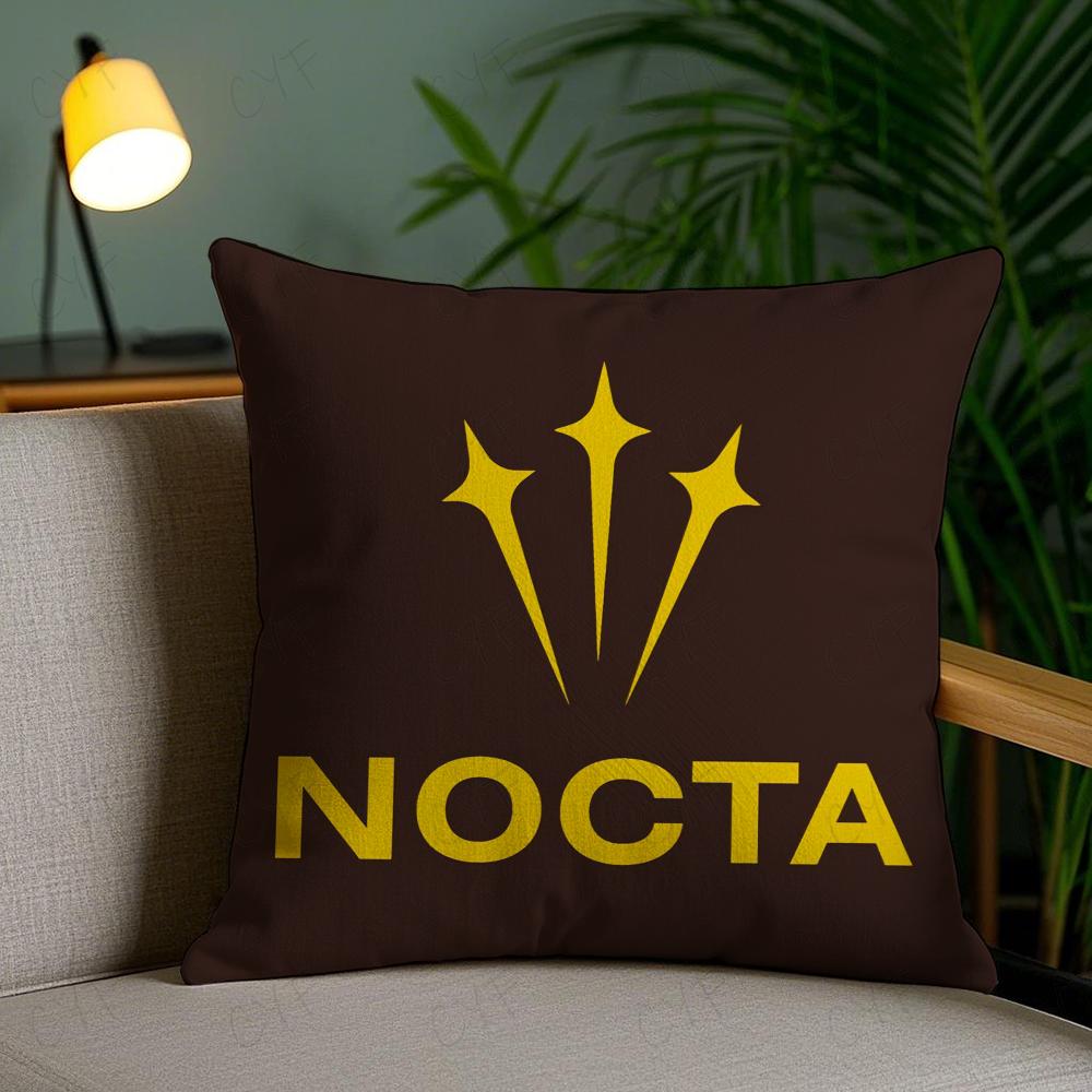 Nocta Fashion Luxury N-NoctaS-S Pillow Case Anti-dustmite Pillowcase Invisible Zipper Silky Short Plush Sofa Cushion Cover