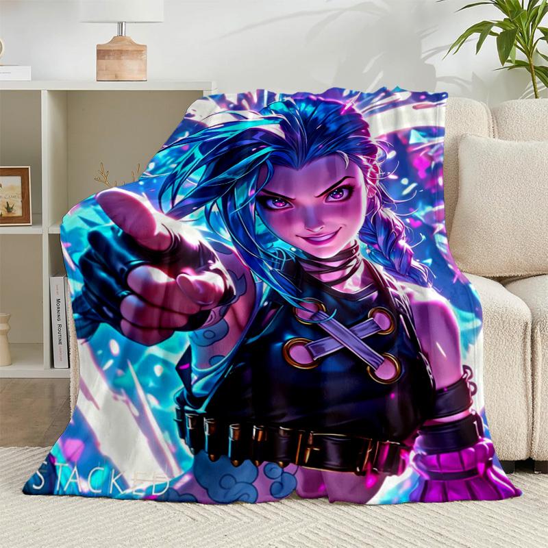 1PC Fantasy Warrior Jing Flannel Blanket Gift, Suitable for Both Men And Women, Soft Ideal for Beds And Sofa, Birthday Or Christmas Gift