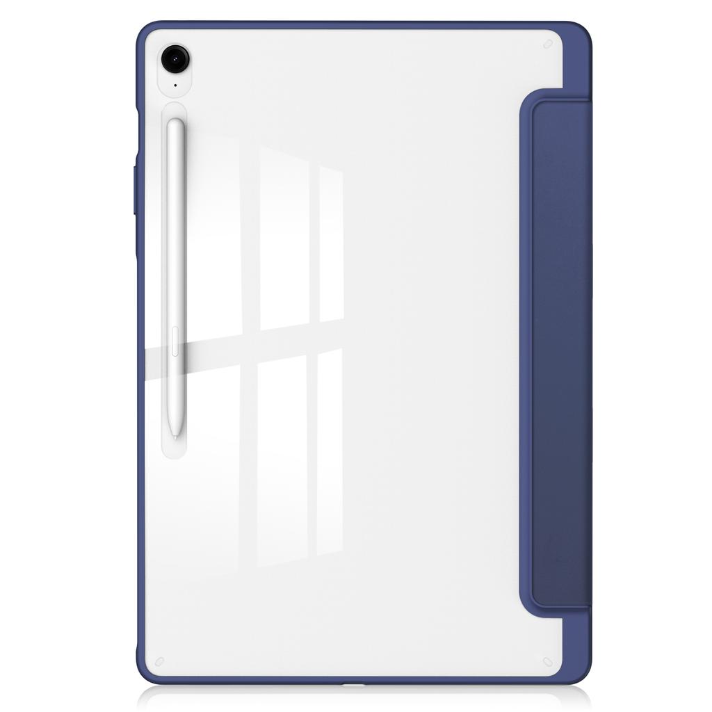 For Samsung Galaxy Tab S10 FE+ Case Clear Acrylic Leather Tablet Cover Support Auto Sleep/Wake