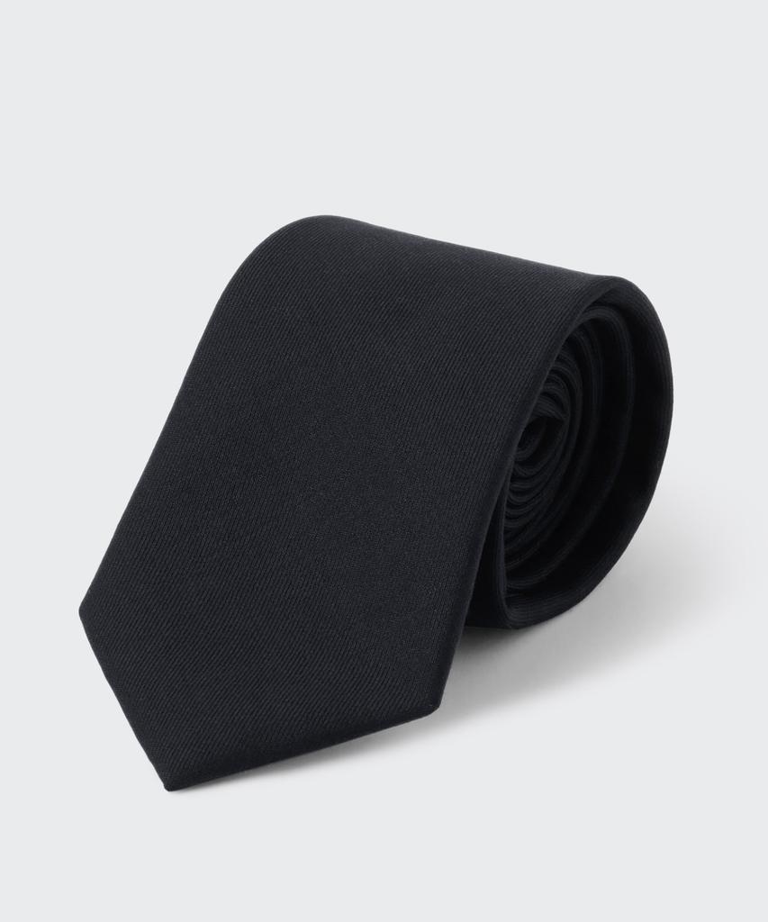 MUSINSA STANDARD Wool Standard Solid Tie [Black]
