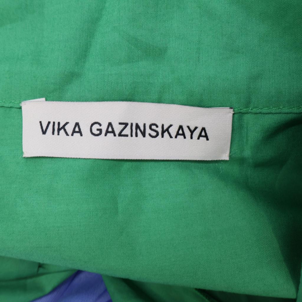 VIKAGAZINSKAYA Stand collar cocoon skirt shirt dress dress 34 multicolorUsed