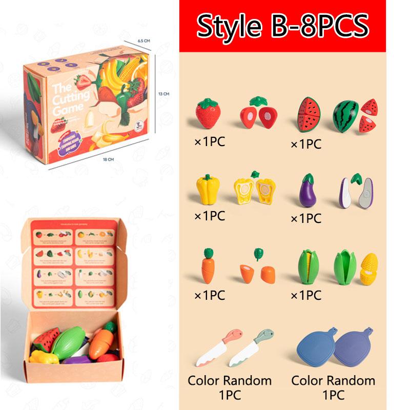 

Simulation Peeled Fruit Vegetable Kitchen Toys Children Cutting Food Pretend To Play Games Set Educational Toys Gift For Girls