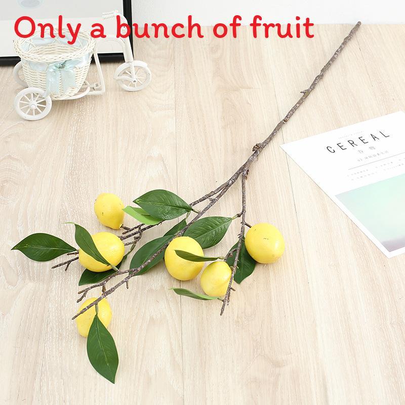 Fake Single Stem Fruit Tree Flower Bouquet With Plastic Blossoms For Home Decor