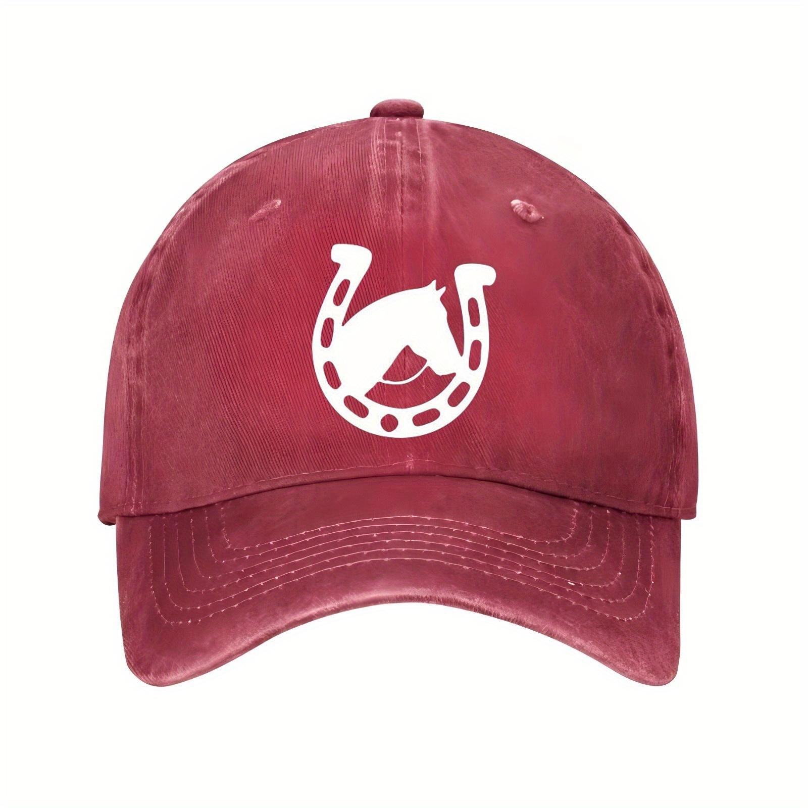 

Кепка бейсболка с графическим изображением головы лошади и подковы, хлопковая, регулируемая, повседневная, спортивная, унисекс One Size