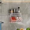 Wire Mesh Storage Basket Large Capacity Strong Load-bearing Easy Installation Wall Mounted Shelf Organizer Basket
