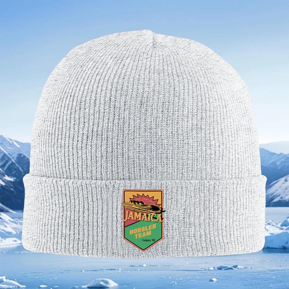 Jamaika Bobsled TeamCalgary Unisex Damen Unisex Strickmütze Beanie Pullovermütze Winter Thermisch Warm Weihnachten Outdoor Rad