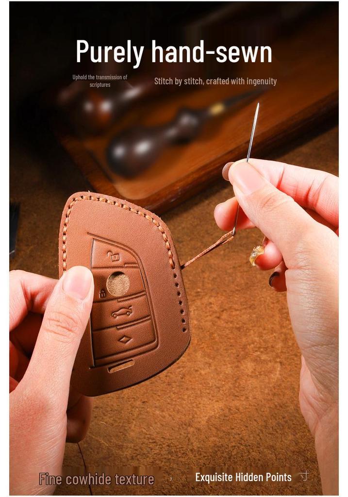 Dongfeng Fengguang 21-Model Key Case for 580Pro, S560, 500, E3, iX5 - New Energy Cowhide Buckle.