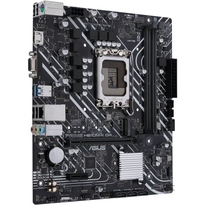 Carte mère - ASUS - PRIME H610M-K D4 - Intel H610 LGA 1700 micro ATX
