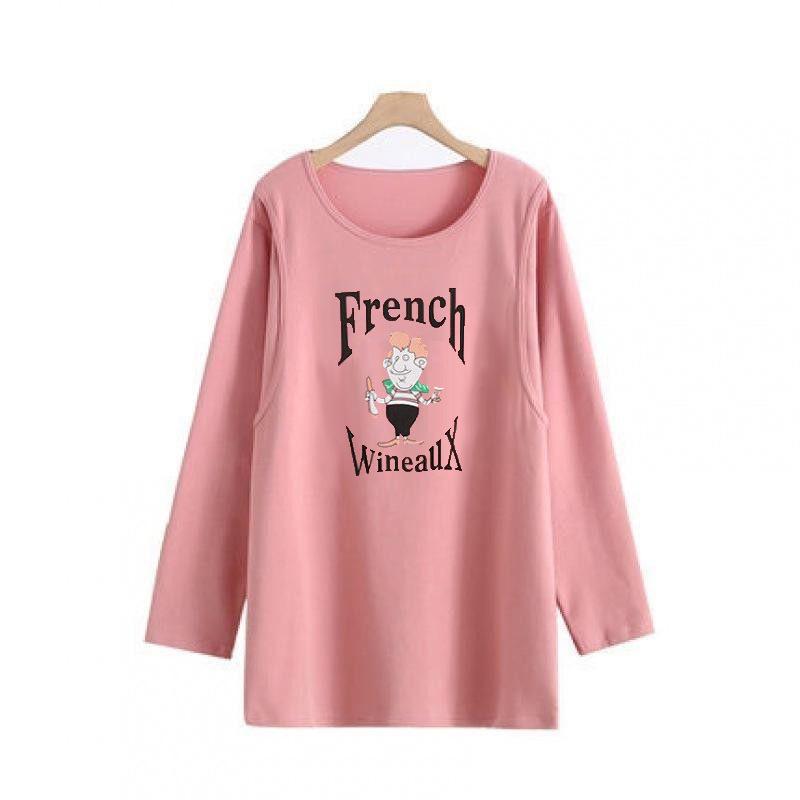

Long Sleeve Maternity Nursing Top - Spring to Winter Homewear M