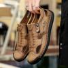Mode Atmungsaktive Herren Slipper Ausgeschnitten Sommer Loafer Herren Freizeit Lederschuhe Heißer Verkauf Freizeitspaziergang Mokassins Wanderschuhe