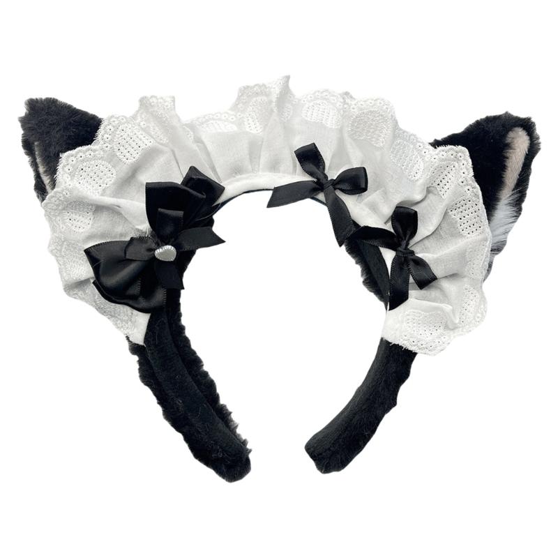 Cute Plush Headband Bowknot Hair AccessoryHeaddress for Fashionable Lady Women and Sweet Style Enthusiasts