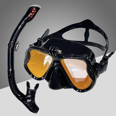 Large Frame Men's and Women's Diving Goggles Snorkel Set