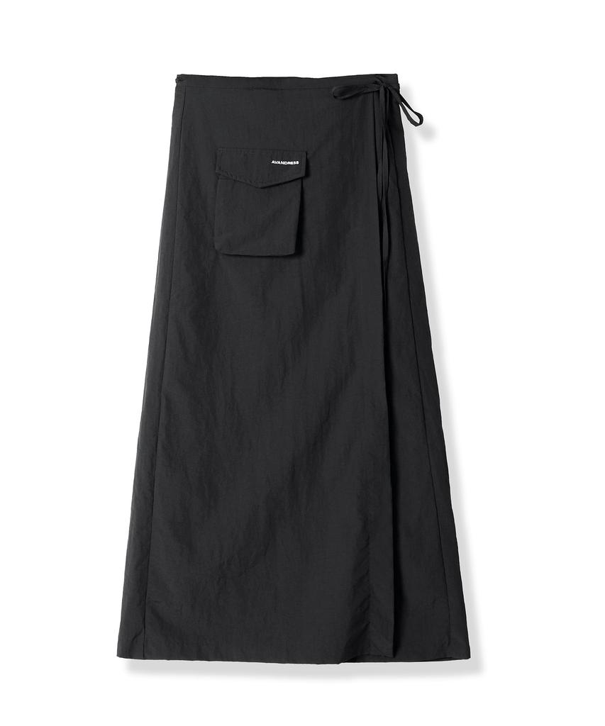 Urban Dress Greta Pocket Wrap Skirt Charcoal