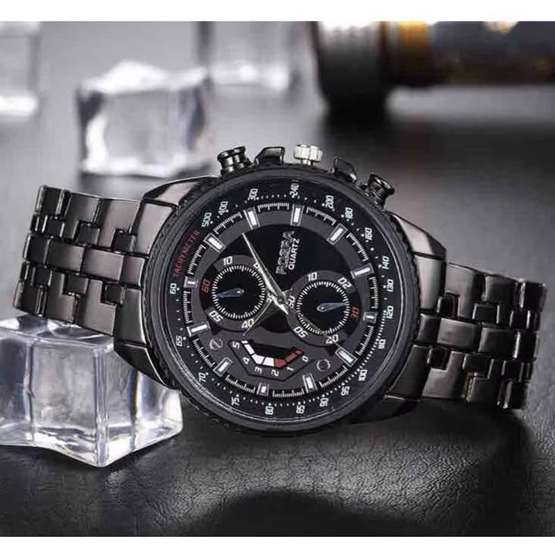 Men's Business Watch for Sale Men Sports Watches Fashion Rosra Brand Quartz Watch Black Stainless Steel Men's Watches Promotion