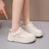 Fashion Women's Casual Shoes Cowhide Platform Casual Women's Shoes 2025 Spring and Summer New Versatile Round Head Little White Shoes