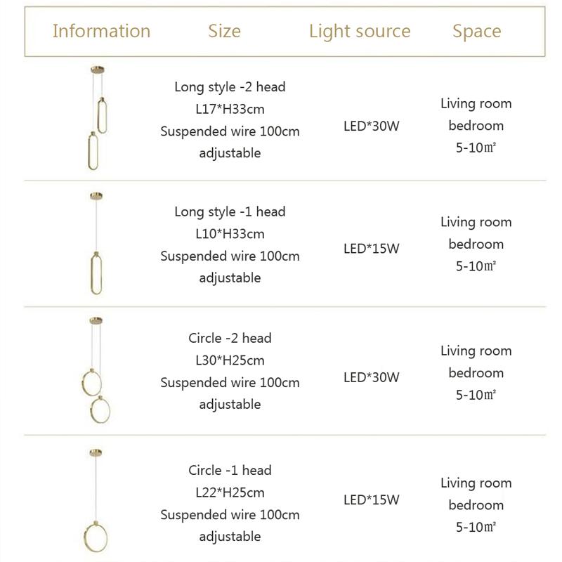 Modern LED Minimalist Pendant Light Chandelier For Bedroom Restaurant Living Room Gold Black Hanging Lamp Decoration Fixtures