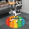 1pc Rainbow Hearts Office Round Area Rug, Indoor Mat Suitable ForOffice, Under Office Chairs Bedroom Living Room Home Decor, Room Decot264