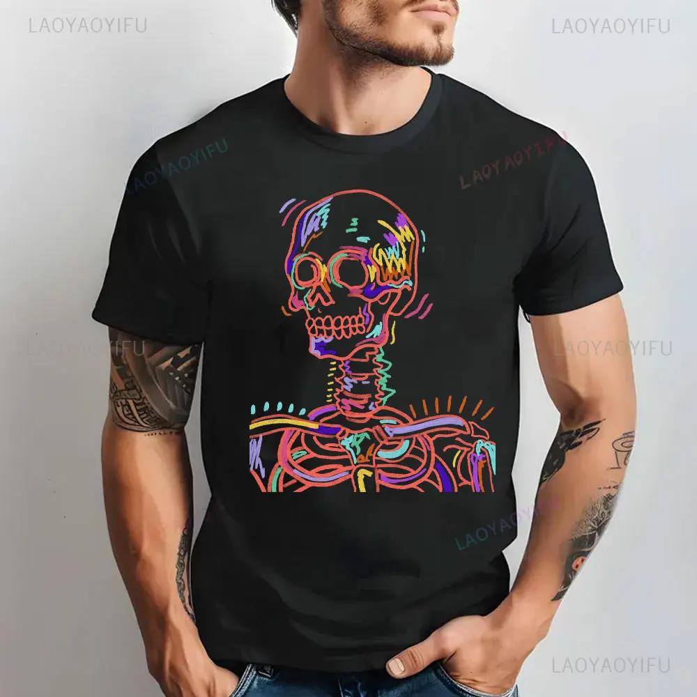 Dia De Los Muertos Day of The Dead Sugar SkullAnime Clothes Design Halloween Trick-or-treating Cotton Unisex T-Shirt Unisex Clothing Unisex