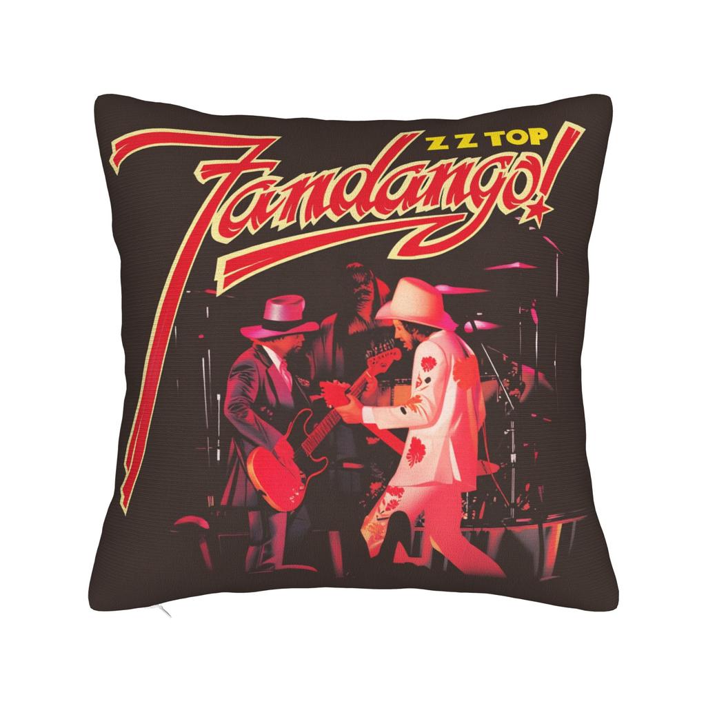 Band Zz Top Kissenbezug Quadratischer Kissenbezug Neuartiger Kissenbezug für Couch Sofa Schlafzimmer