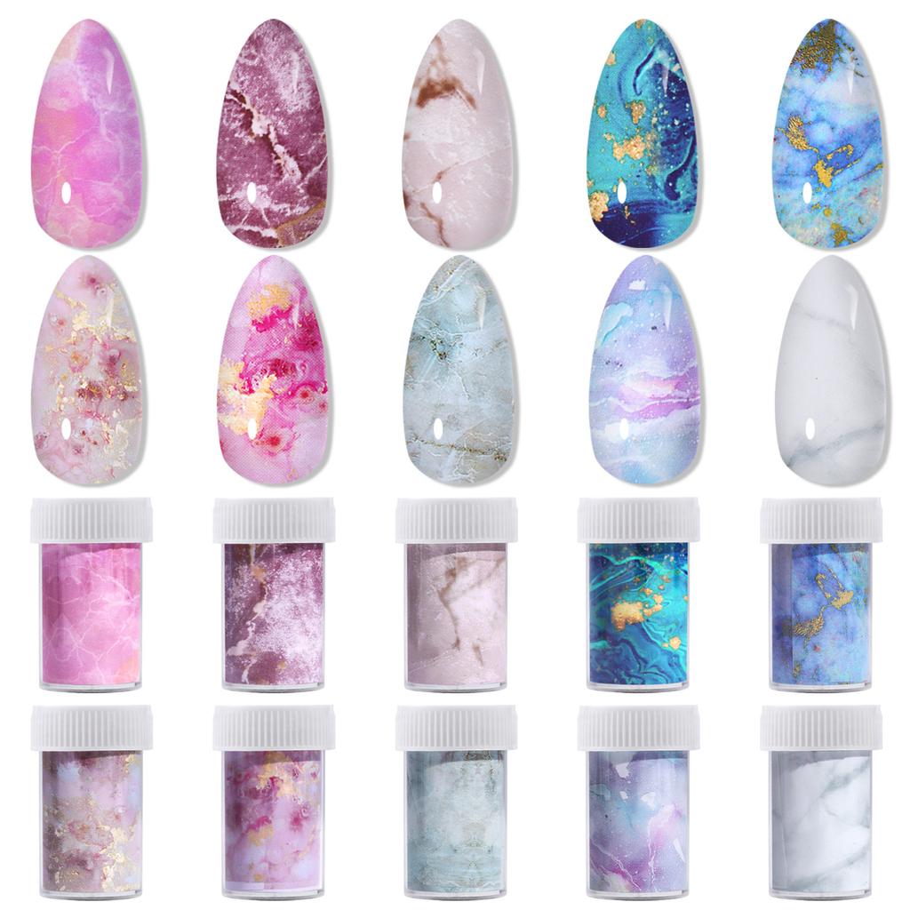 Nail Art Transfer Paper Ink Smudging Nail Marble Pattern Cloud Starry Sky Sticker Japanese Diy Decoration 100Cm