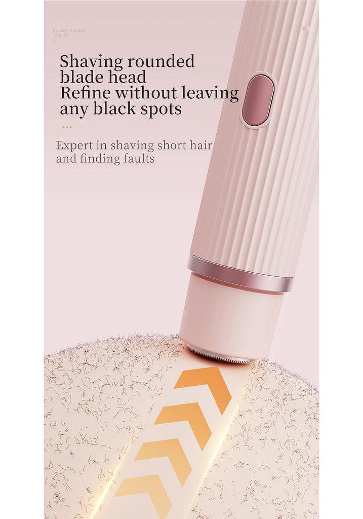 Dual-Head Women's Electric Epilator & Pubic Hair Trimmer