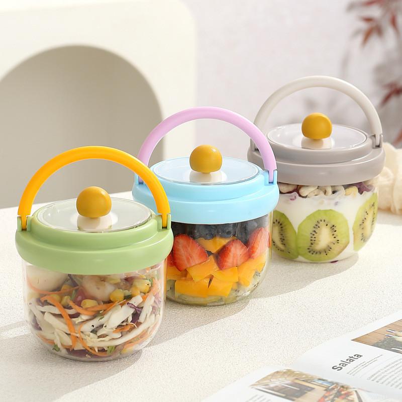 Portable Salad Cup With Sealable Lid For Office And Picnic Use
