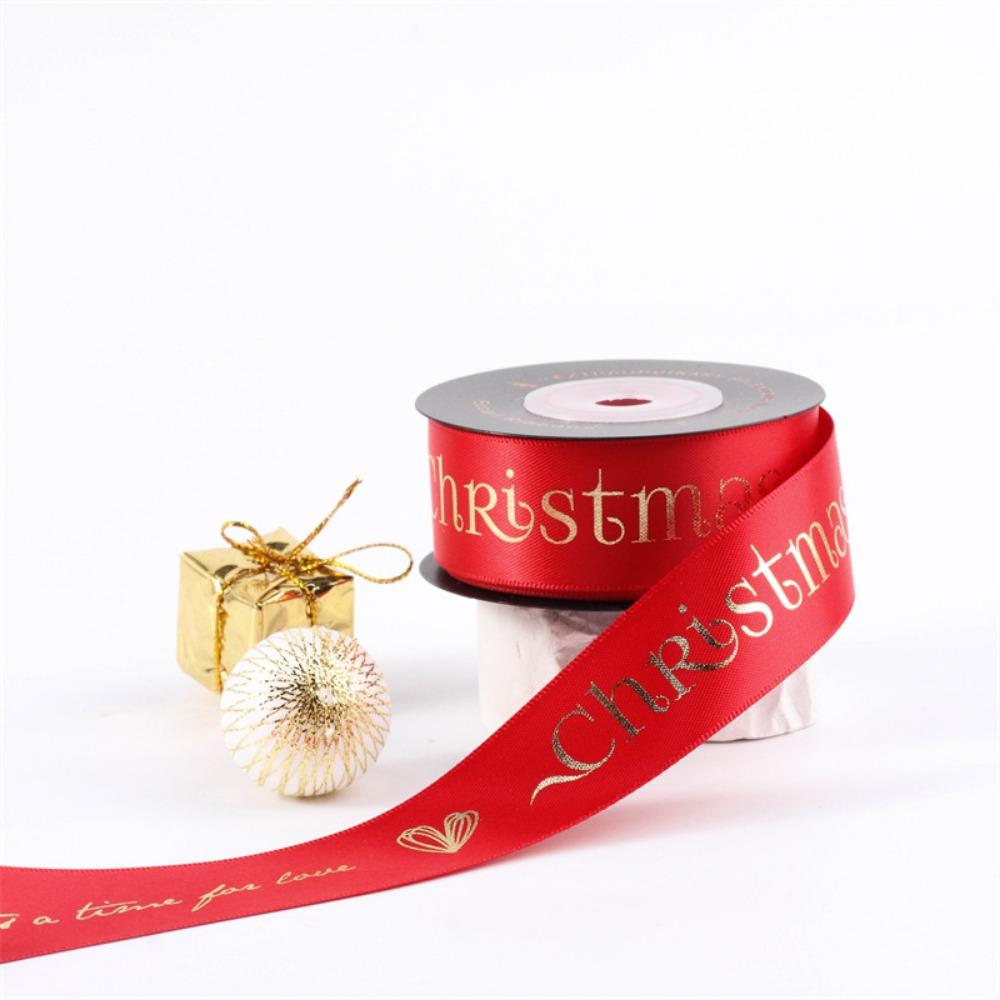 10 Yards/Roll Christmas Series Ribbon Christmas Printed Fabric Craft Ribbon  For Gift Wrapping
