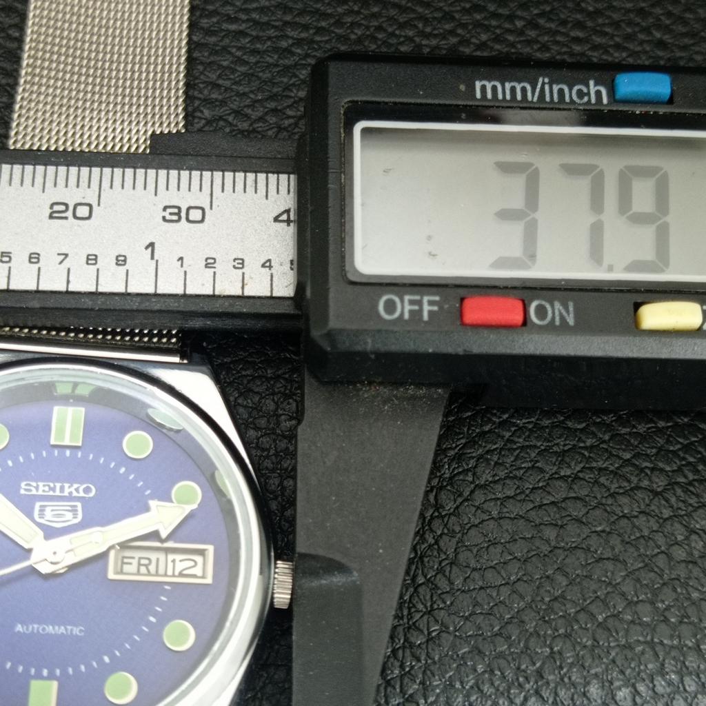 VINTAGE REFURBISHED SEIKO 5 AUTOMATIC 6309A JAPAN MENS BLUE DIAL WATCH a444445-1
