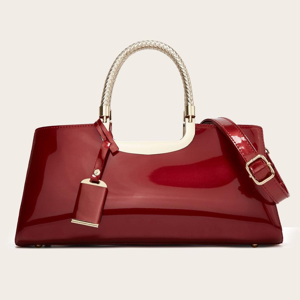 Women's bag fashion light glue patent leather handbag bridal wedding bag dinner bag