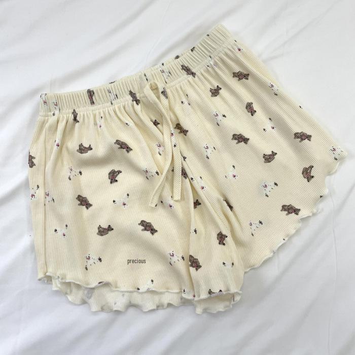 Ladies' Summer Modal Pajama Shorts - Solid Color, Casual, Loose-Fit Home Wear