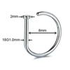 D Shape Fake Piering Nose Ring Earrings Nose Cuff Punk Non-Piercing Nose Clip Rock Hiphop Perforation Septum Body Women Jewelry