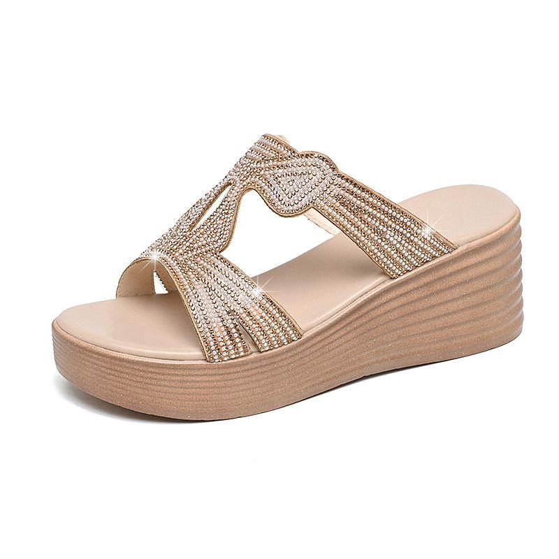 Fashion 2024 New Women Summer Comfort Breathable Sandals Platform Shoes Wedge High Heel Open Toes Fashion Beach Causal Sandal